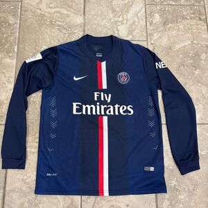 Nike Paris Saint-Germain PSG 2014 Home Jersey Cavani 9 Long Sleeve Mens Medium